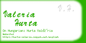 valeria hurta business card